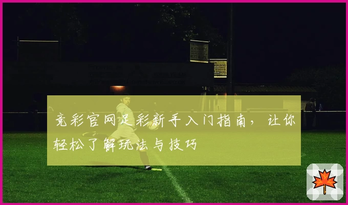 竞彩官网足彩新手入门指南，让你轻松了解玩法与技巧